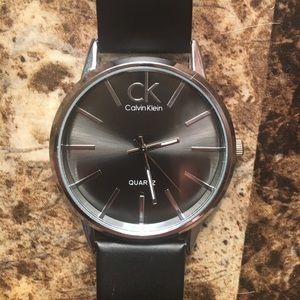 Calvin Klein Silver and Black Watch